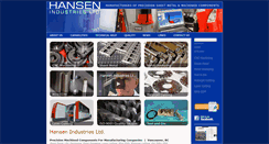 Desktop Screenshot of hansenindustries.com